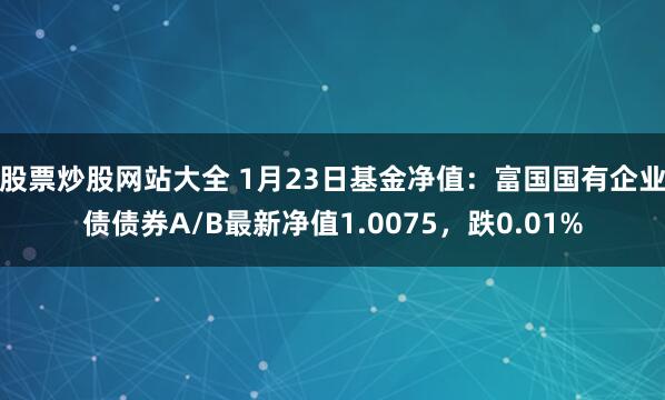 股票炒股网站大全 1月23日基金净值：富国国有企业债债券A/B最新净值1.0075，跌0.01%